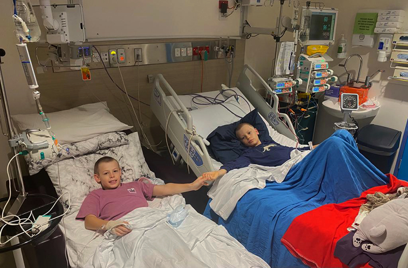 Jamison and his brother Lauchie admitted for transplant